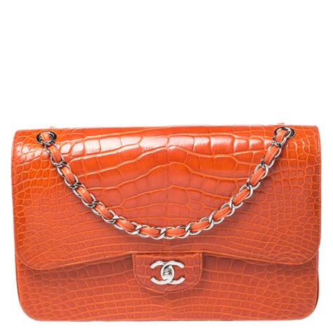 chanel alligator wallet orange|Chanel Alligator Bag .